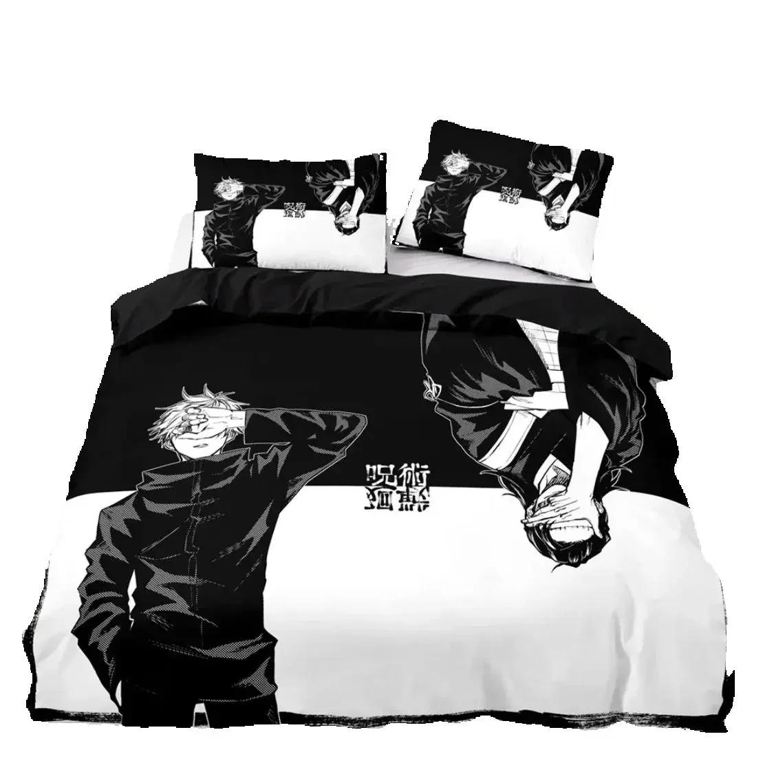 

Japan Famous Anime Soft Duvet Cover Sets,Jujutsu Kaisen Beding Set,Satoru Gojo Comfortable Quilt Cover plus Pilowcases Single/Double/Quen/King 120*200cm Single
