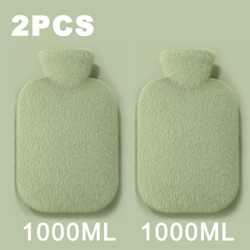 1/2PCS1000ML Soft Hand Warmer Hot Water Bag Bottles Removable Washable Foot Warmer with Cloth Cover Explosion-Proof Girl Winter