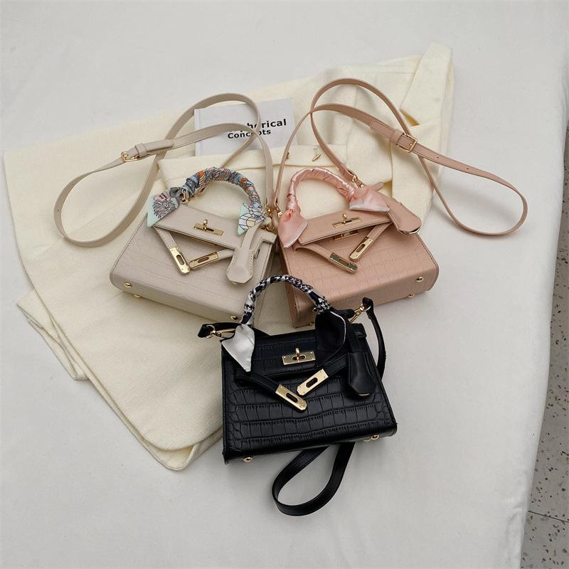 New Women's Bag Fashionable Versatile Stone Pattern Portable Shoulder Oblique Span Bag