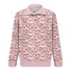 Men's Christmas Cotton Pullover Long Sleeve Outdoor Shirt Vintage Corduroy Button Stand Collar Shirt Casual Sweatshirt Christmas Print Top