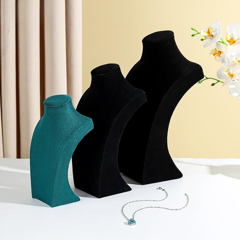 Flannel Necklace Display Stand Jewelry Neck Mould Jewelry Stand Portrait Model Neck Counter Jewelry Display Props