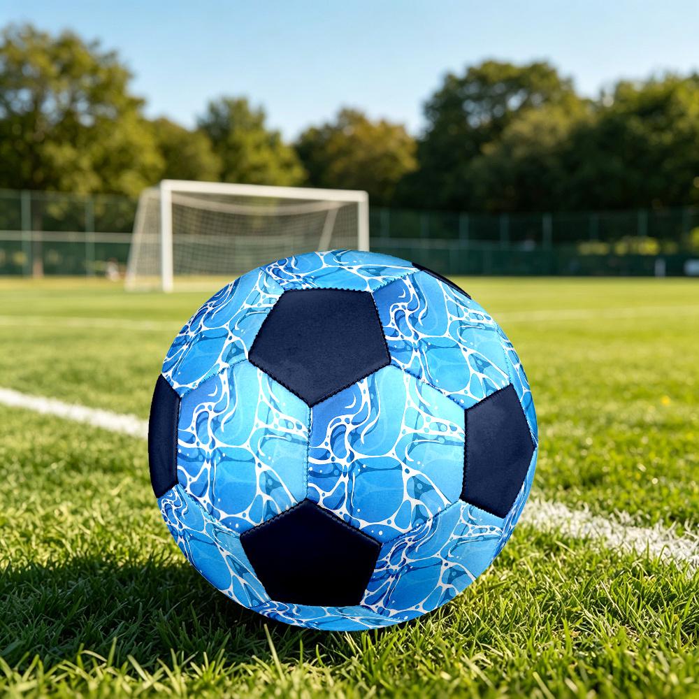1PC Oceanic Flow Patterns Soccer Ball Size 5 Football Machine Sewn Indoor/Outdoor Universal Football A110