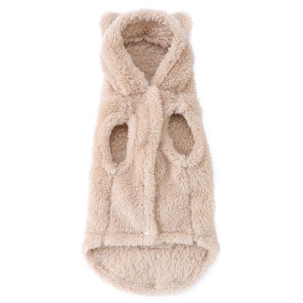 Cute Bear Ears Hooded Jacket Fall & Winter New Pet Apparel for Small & Medium Dogs & Cats Hooded Jacket Sweater Pug Apparel