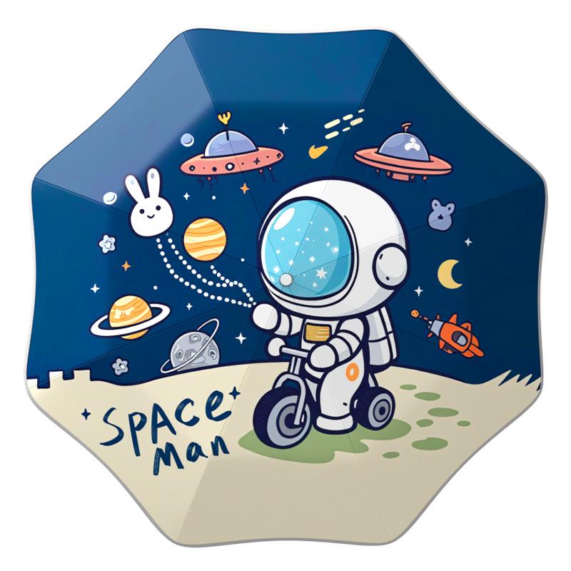 Children's Safe Automatic Umbrella - Anti-Stab, Rounded Corners for School Boys & Girls