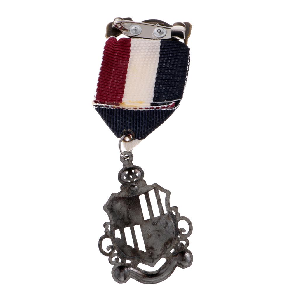 2 stykker unisex vintage marine stil dress medalje brosje jakkeslag Pin punk smykker