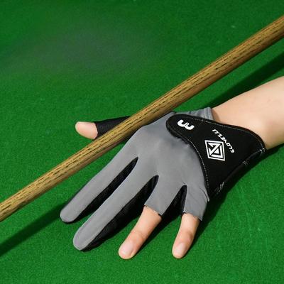 Durable Comfortable Single Anti Slip Half Finger Lightweight Snooker Sweat Wicking Fishing Gloves for Both Men and Women