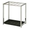 Fuji Boeki Large Umbrella Stand, 48cm Wide, Holds 15 Umbrellas, Chrome, Office Use, 83708