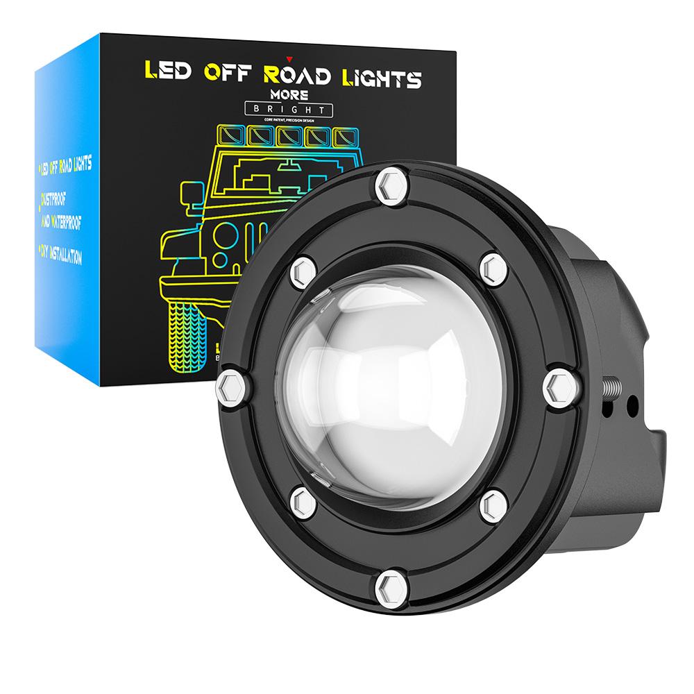 New Embedded Round Modified Fog Lights 3570 LED Spotlights Car LED Work Lights Off-road Fog Lamp Waterproof 12V 24V White Yellow White and Yellow