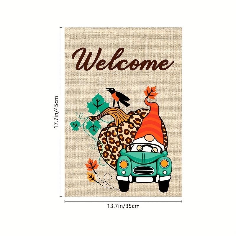 

1 шт. Флаг для сада на День благодарения, Садовое украшение, Фоновая ткань, Подвесной флаг, Уличный фестивальный подвесной флаг, Фон