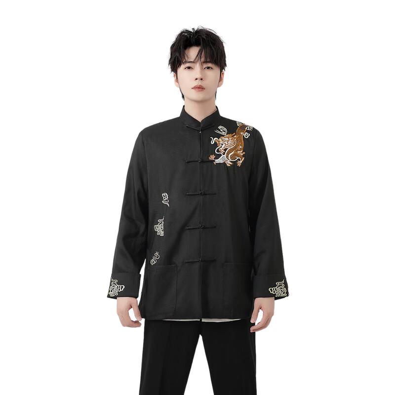 Men's Embroidered Dragon Tang Suit Jacket