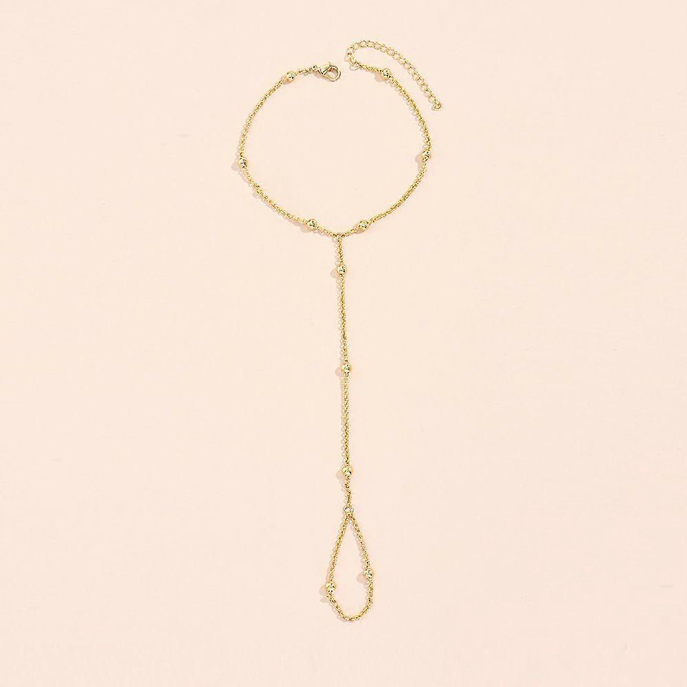 New geometric round bead bracelet light luxury cool style ladies hand jewelry beach vacation fashion chain accessories gold