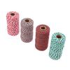 4 Rolls Cotton Colored Bakers Twines 2mm String Ropes for Projects Crafts Gift Wrapping Holiday Decorations