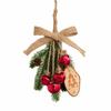 Christmas Tree Ornament with Small Bell and - Rope Hanging Decoration for Holiday Tree