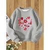 European Size  Round Neck Sweatshirt Fashion Print Top Casual Style
