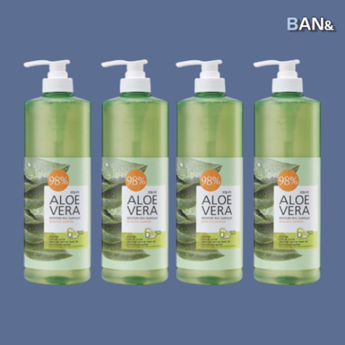 [KWAILNARA] Aloe Soothing Gel 1000ml x 4 Ala 98% Moisture Cream (17503272)