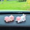 Cartoon Pig Butt Car Ornament: Cute, Creative High-End Interior Decoration