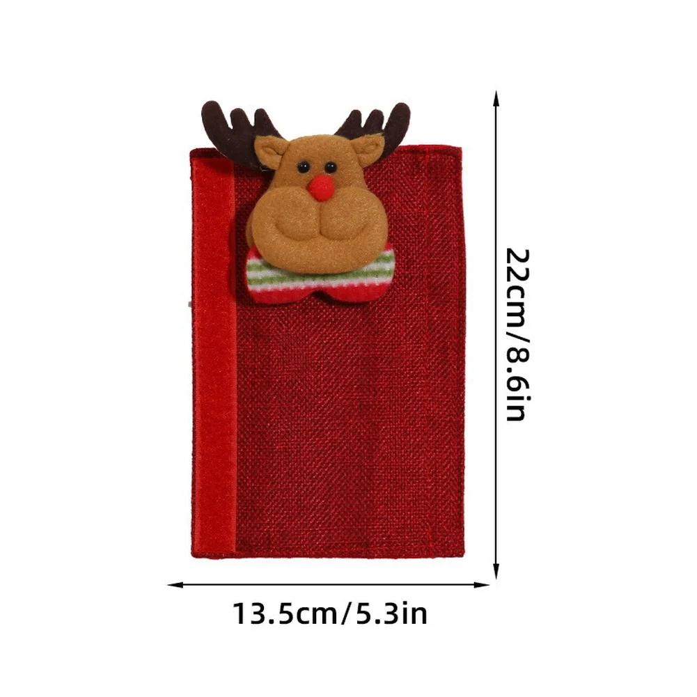 Christmas Decorations Microwave Doorknob Cover Protective Cover Door Pull Gloves Linen Refrigerator Handle Gloves