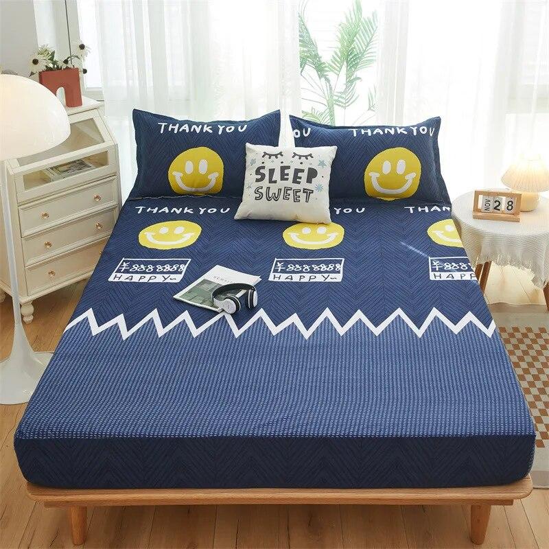 Double Bed Fitted Sheet Quilting Bedspread On The Bed Woven Air-Permeable Mattress Cover Single Bed Cover Bed with Pillowcases