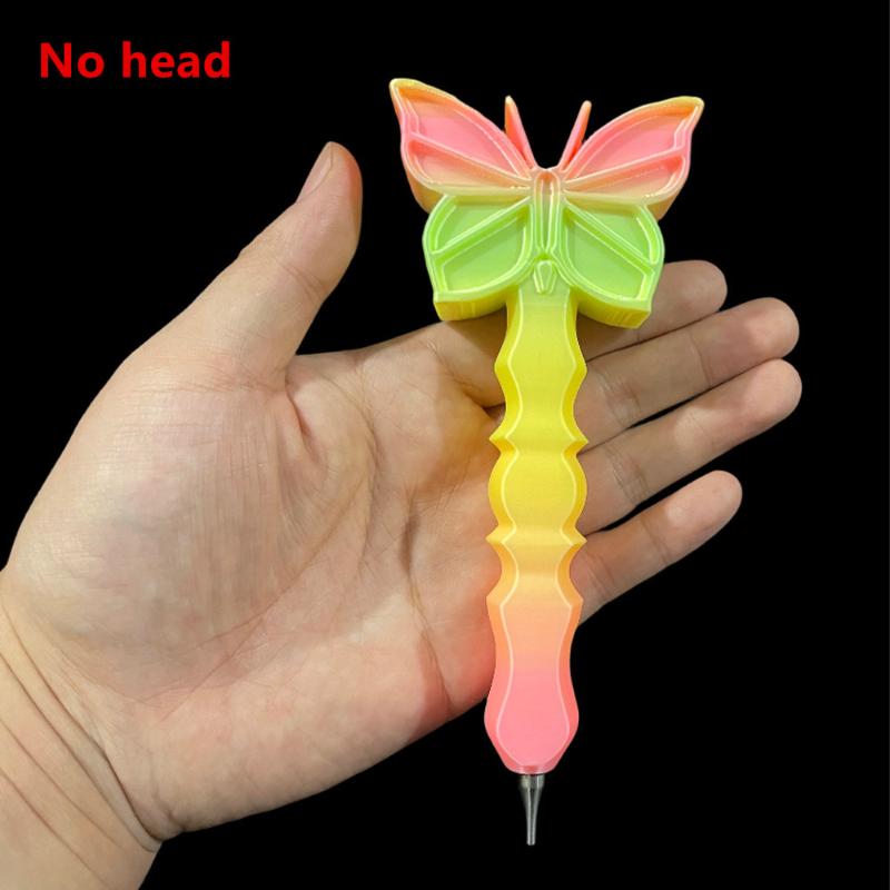 3D Print Butterfly Diamond Painting Pen, Embroidery Dot Drill Pen Tool,Multifunctional Metal Tips Accessories