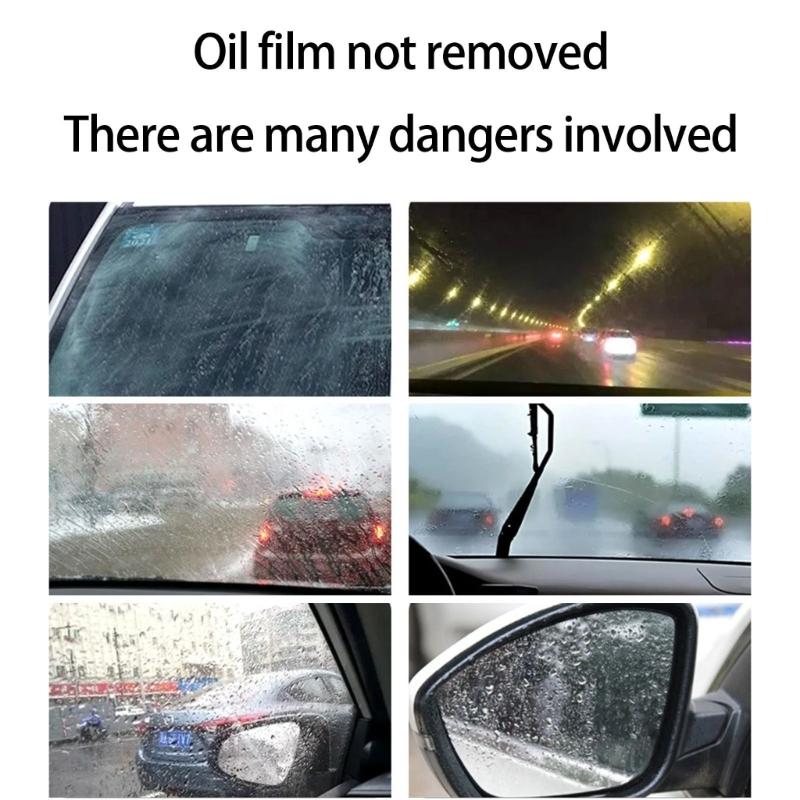 Glass Cleaning Tool Featuring Brush Suitable for Effortless Oil Film Removal Improves Visibility No Extra Tools Required