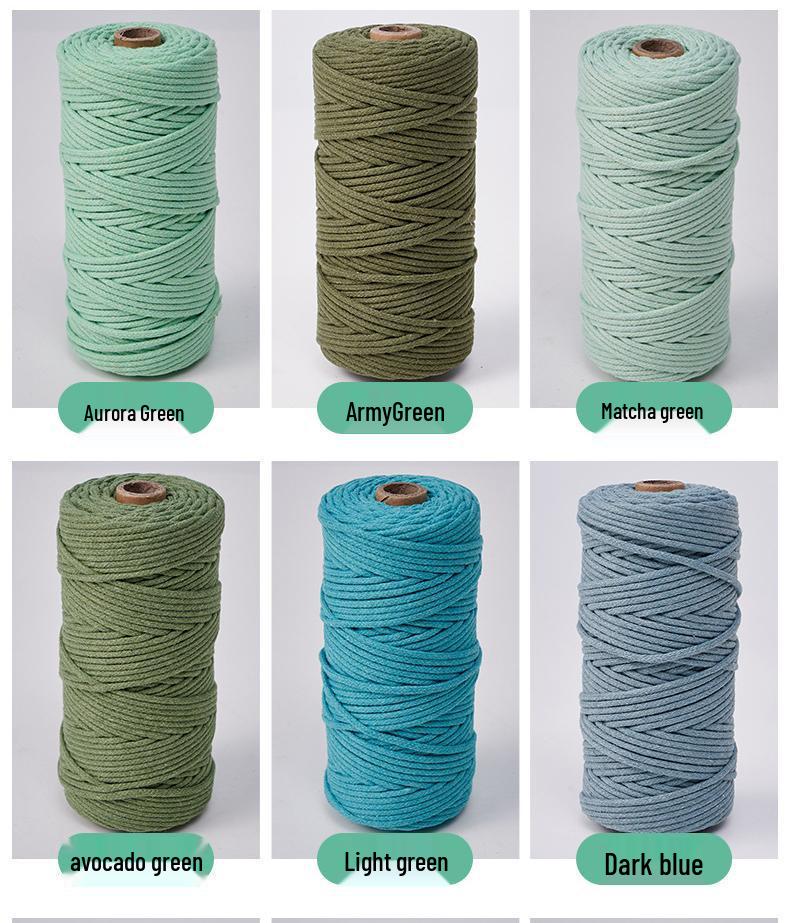 Colorful Core-Spun Cotton Rope for DIY Weaving, Tapestry, and Decorative Projects