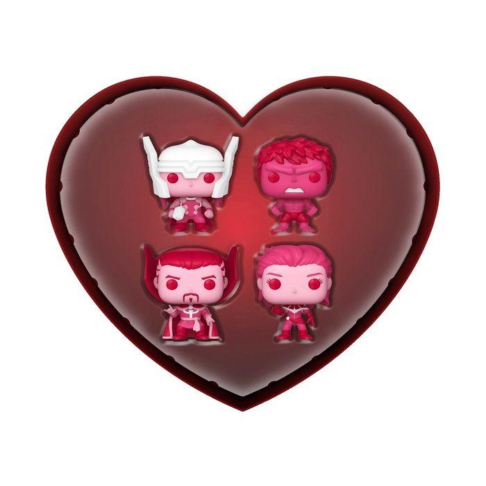 Funko - Marvel Valentines - Pack 4 figurines Pocket POP! Marvel Valentine 4 cm