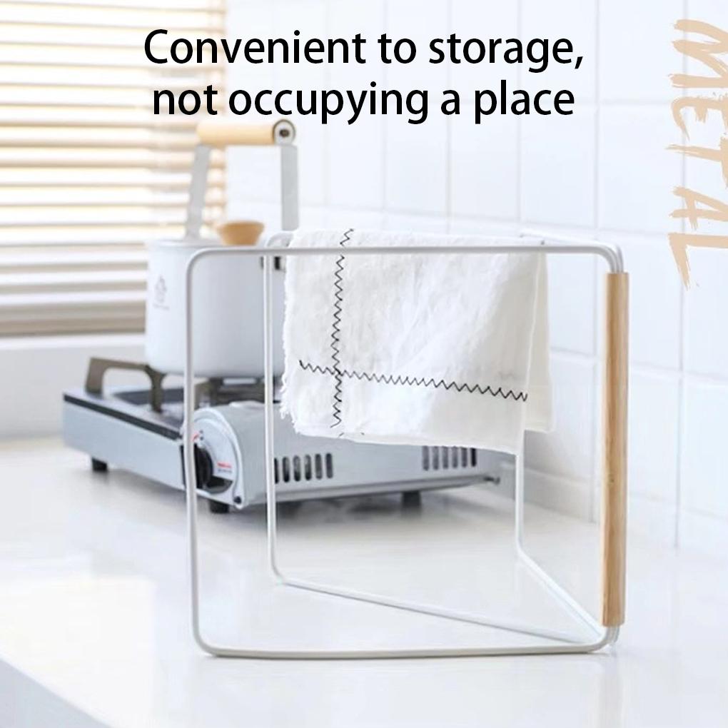 Kitchen Rag Storage Rack Hanging Cloth Shelf Holder Organizer Iron Multifunction Sundries Vertical Restaurant Drying Holder