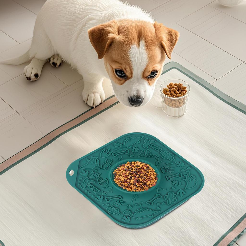 Tapete de Lamber para Cães Silicone Formato Vulcão Antiderrapante Alimentador Quebra-cabeça Tapete de Lamber Com Ventosa Para Cães e Gatos Para Filhotes Gatinhos Animal de Estimação