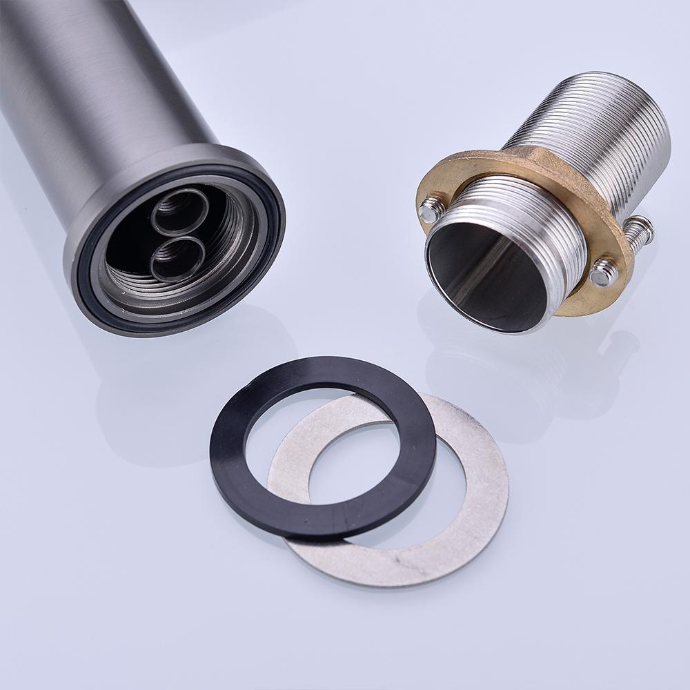 Fürdőszobai Keverő Mosdó Csaptelep Meleg Hideg Tömör Sárgaréz Medence Csaptelep Gunmetal Pultra Szerelhető Egylyukas Egykaros Mosdó Vízcsaptelep