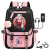 Large Capacity Schoolbag with Shoulder Strap; Student Three-piece Pencil Case Set