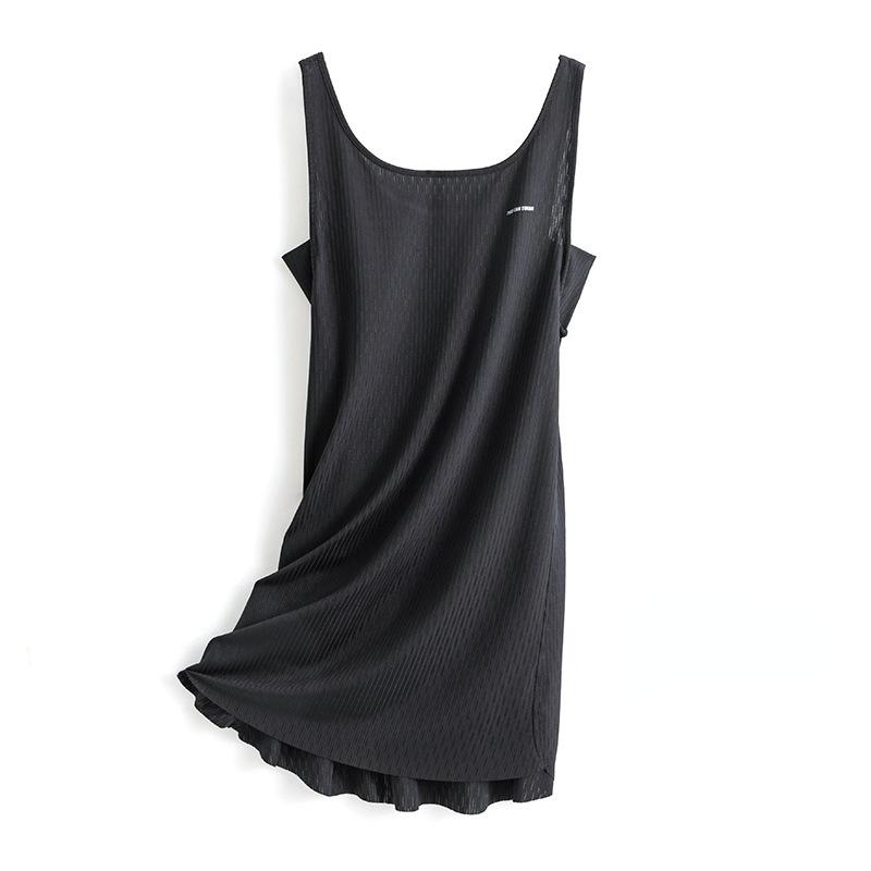 Vest Nightdress Women Summer Ice Silk Sleeveless Suspenders Comfortable Casual Pajamas Homewear Clothes Chic Trend