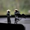 Compact Mini Resin Ancient Sino-Japanese Samurai Figurines Lightweight Car Interior Ornament for Travel Carry Decoration