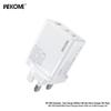 Wekome 65W Diamond Low-Temp Fast Charger with Three-Port Output (US/EU/UK Specs)