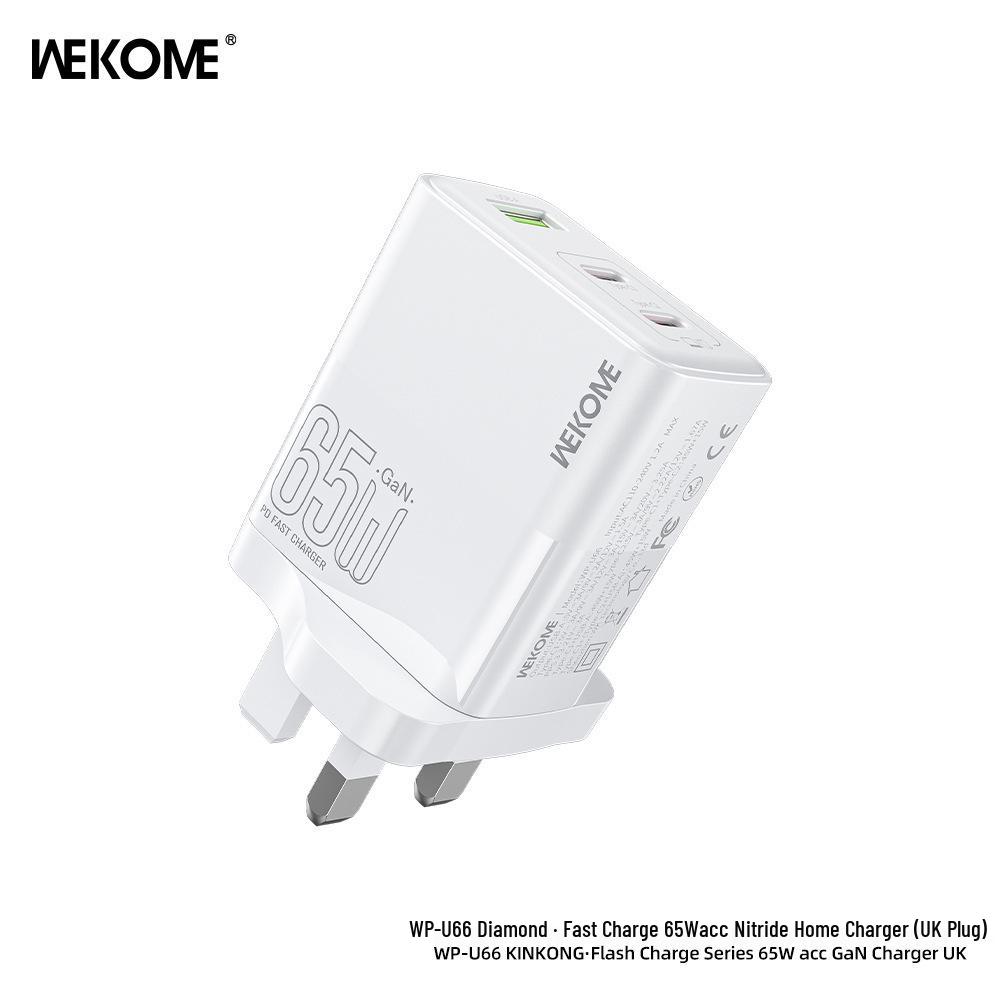 

Wekome 65W Diamond Low-Temp Fast Charger with Three-Port Output (US/EU/UK Specs)