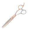 A Japanese Scissors Manufacturer Specializing In GTZ a Pink Gold Titanium and Silver Blade Scissors Thinning Set Approximately Thinning with a