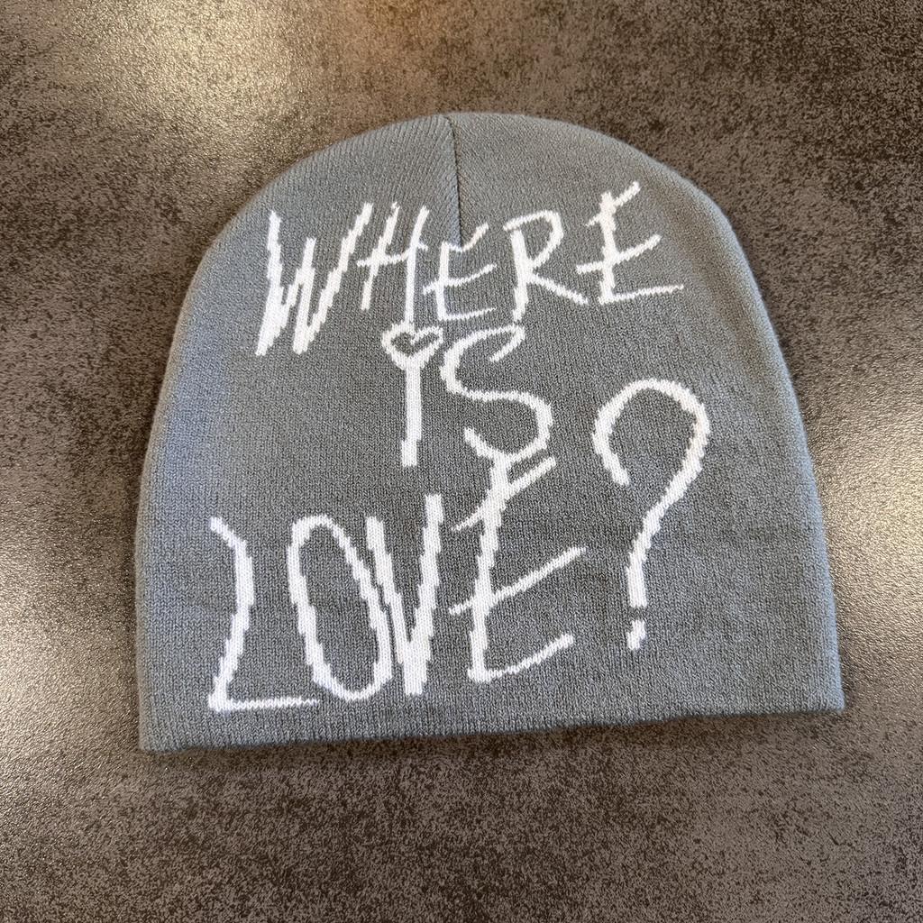 

Winter Knit Hat For Women With Letter Print High Top Ear Protection Style