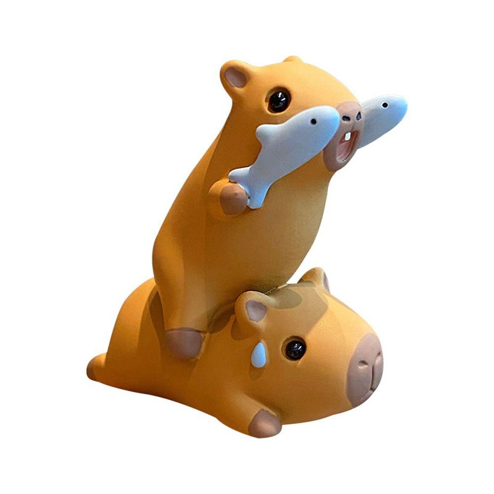 Resin Capybara Model Figure Cartoon Cartoon Figure Model Fashion Capybara Resin Ornaments