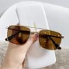 Fashion Metal Square Frame Women's Outdoor Sunglasses Classic Double Beam Glasses