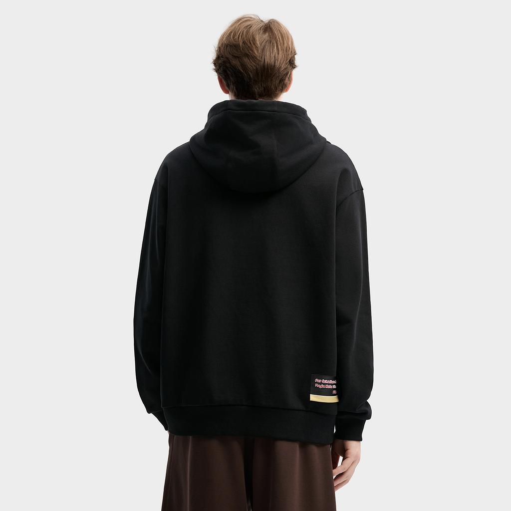 Fila CNY Bereit zum Abheben Frühjahrsmode Trendig Retro Sportlich Lässig Vielseitig Bequem Baumwolle Hoodie Lockerer Schnitt Unisex Hoodies Schwarz F11M619225FBK