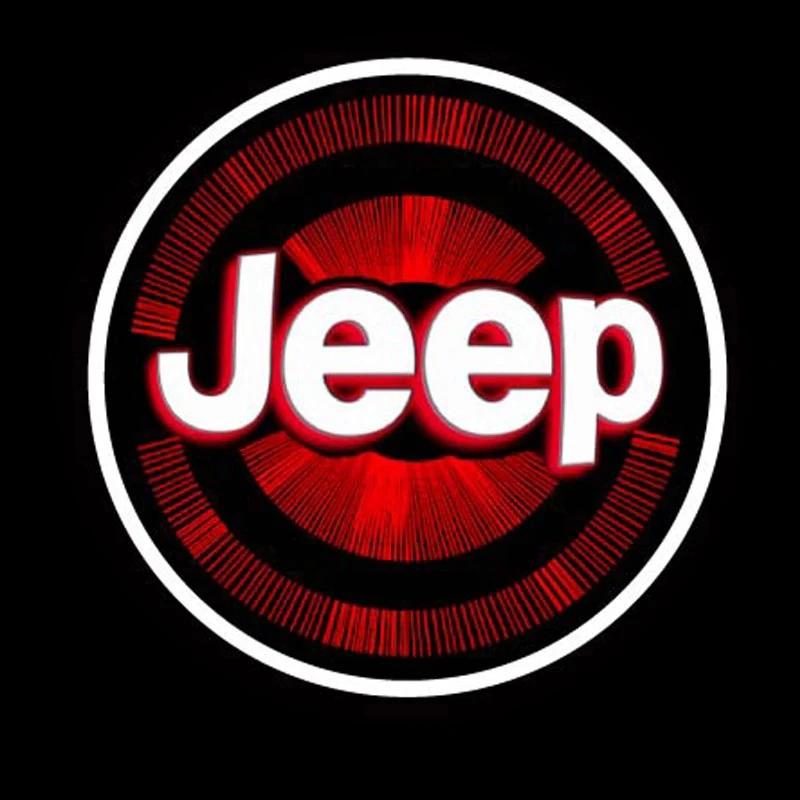 

For Jeep Car Door HD Welcome Light Auto Emblem Projection Light For Jeep Grand Cherokee Wrangler JK Gladiator Compass Renegad