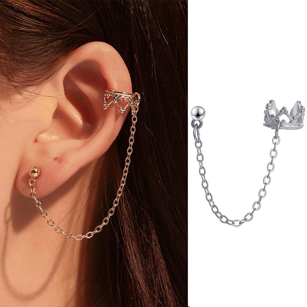 Delicate Tassel Clip Earrings Female Buckle Ear Cuff No Piercings Fake Cartilage Ear for Women New Fashion Jewelry Gifts