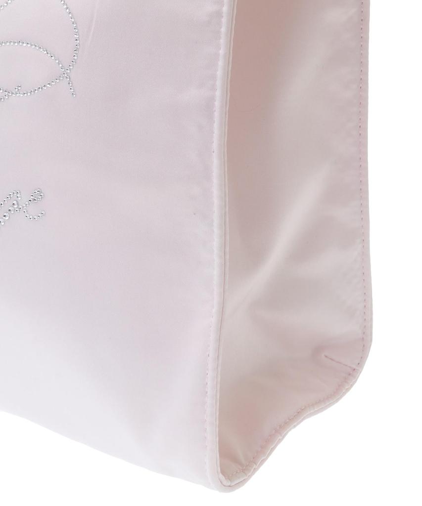 Maison de FLEUR Tulle Handle Rhinestone Tote Bag, Pink, 08000342000