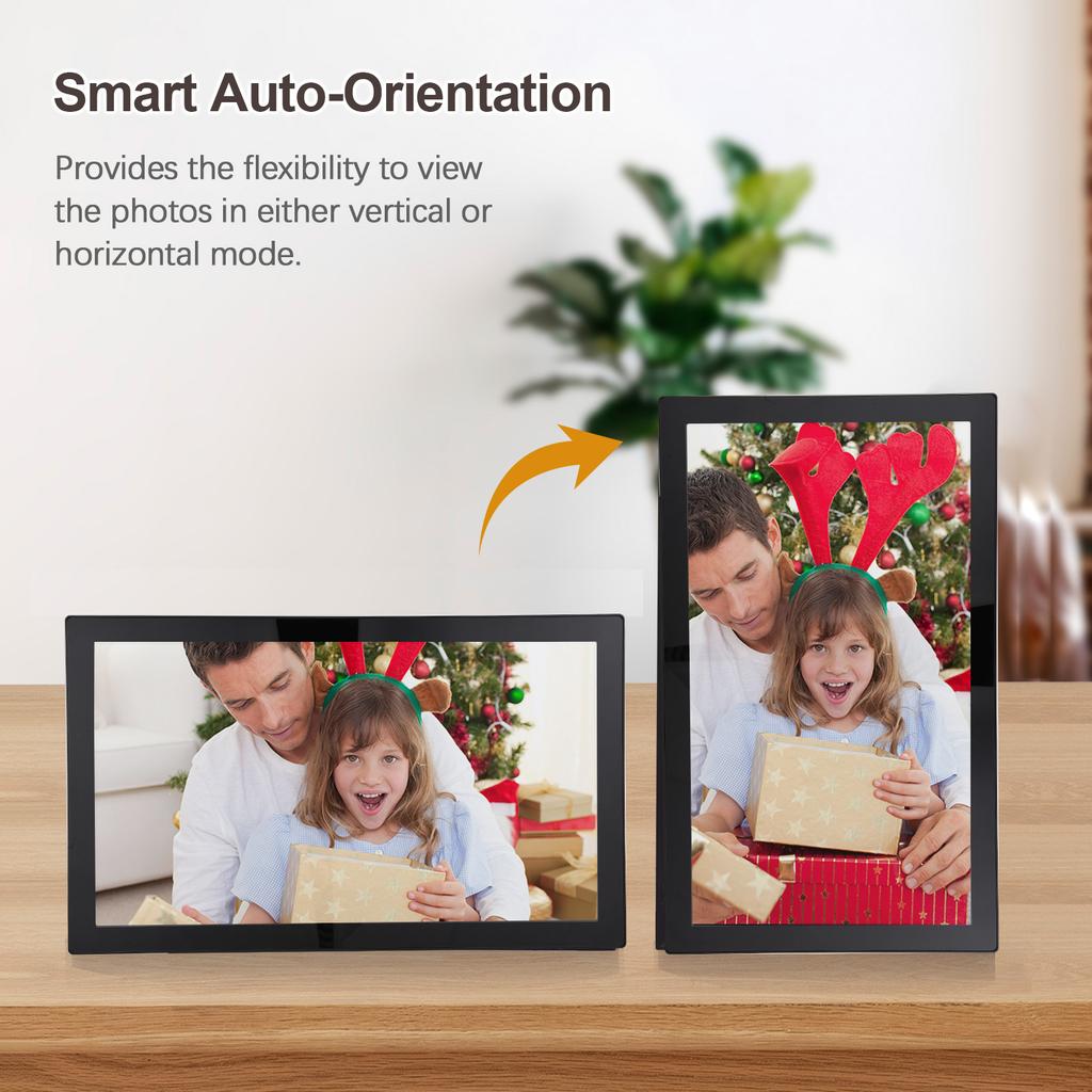 21,5-Zoll-WiFi-Digitalfotorahmen Cloud-Digitalbilderrahmen IPS-Bildschirm Touch-Steuerung 16 GB