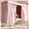 Dorm Home Bunk Bed Curtain Cloth Solid Thicken Bed Canopy Students Privacy Bed Shading Curtain Tent Lightproof Breathable Blackout Bedding Canopy
