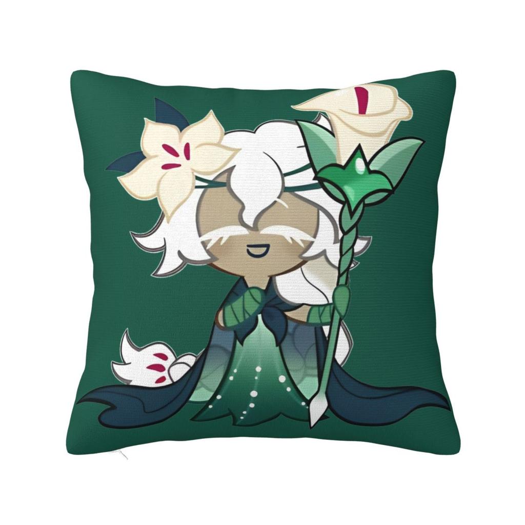 Black Pearl Cookie Pillow Case Cookie Run Kingdom Cushion Covers Customized Polyester Decor Pillowcover for Home 4545cm