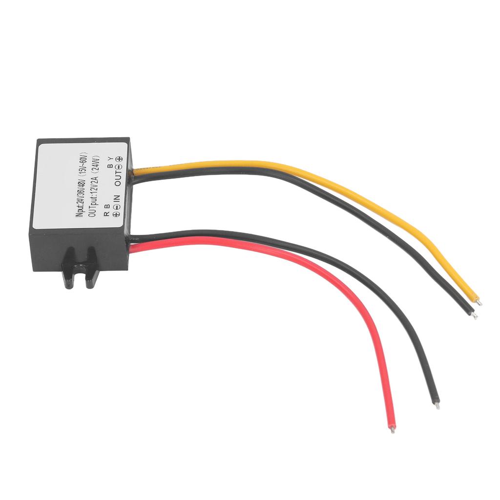 DC To DC Buck Converter 24V 36V 48V To 12V 2A 24W High Efficiency IP67 Waterproof Voltage Reducer