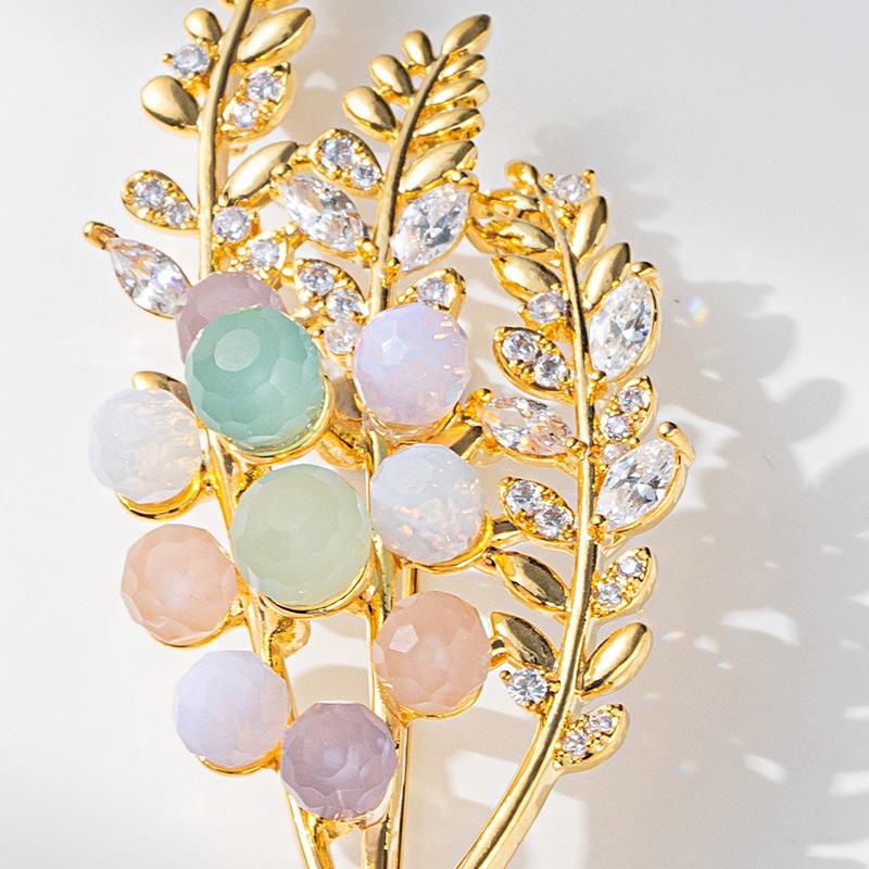 Senior Brooches Flower Leaf Brooch Pins for Women Suit Pendant  Fashion Brooches Jewelry