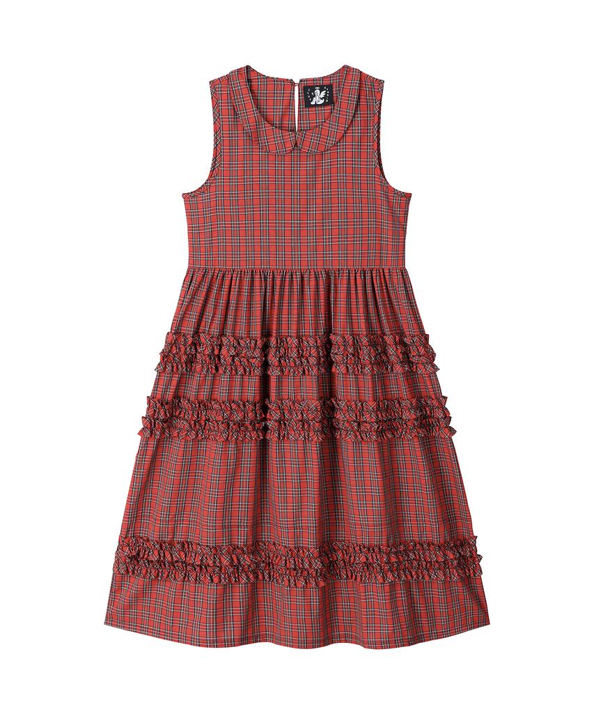 Keulleosseutyudio Tartan Check Frill Dress - Red