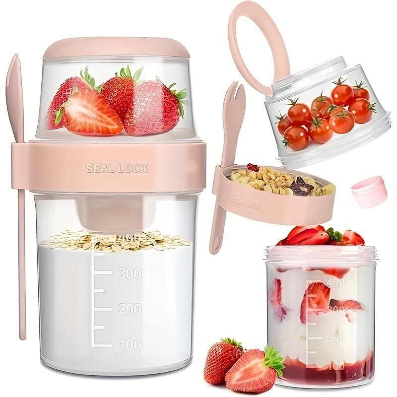 Set di Tazze Portatili per Insalata di Frutta, Cereali e Yogurt: A prova di perdite, Lavabile in lavastoviglie, Adatto per Lavoro, Scuola e Viaggio - Regali Perfetti per Halloween e Natale