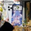 Phone Case: 2D Flat Design Suitable for iPhone 18, 17, 16, 15, 14, 13 Pro Film Protective Case, Couple Style, White-Haired Goddess, Christmas and Hall